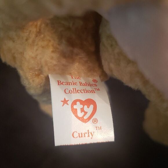 Vintage 1993 Ty Beanie Baby CURLY the Bear - Picture 3 of 7